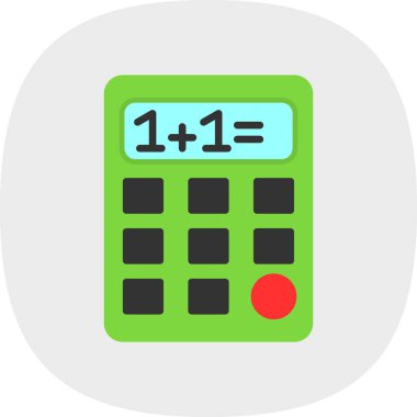 hesap makinesi düz simge vektör çizim