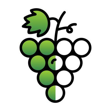 Üzüm. Web simgesi basit illüstrasyon