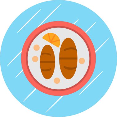 yiyecek web simgesi, basit vektör illüstrasyonu