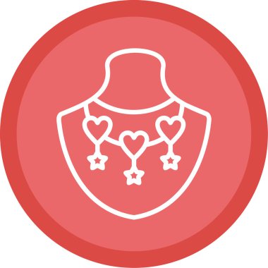 Kolye. Web simgesi basit illüstrasyon