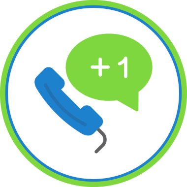 Birleşik Devletler ülke kodu (+ 1) vektör simgesi