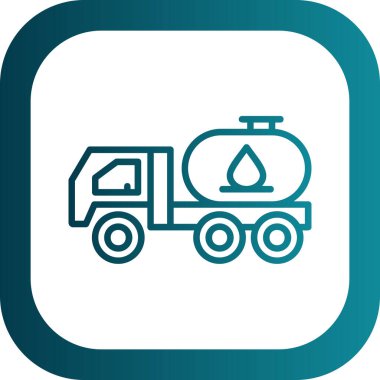 Tanker kamyon web simgesi basit illüstrasyon 
