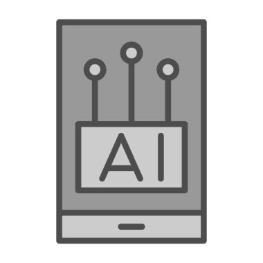 Yapay zeka vektör simgesi 