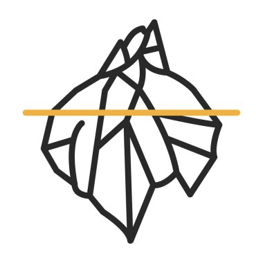 Okyanus buzdağı simgesinin vektör illüstrasyonu