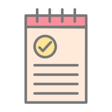 notepad simgesi, vektör illüstrasyonu basit tasarım