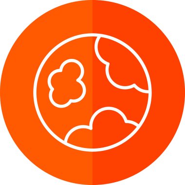 Dünya gezegeni. Web simgesi basit illüstrasyon                   