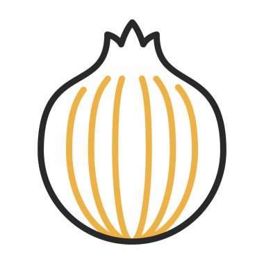 Sarı Soğan simgesi, vektör illüstrasyonu