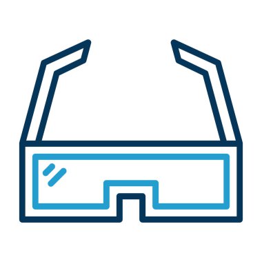 gözlük simgesi, vektör illüstrasyonu 