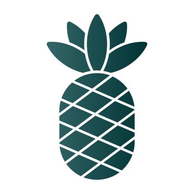 Ananas meyvesi ikonu. özet çizimi 
