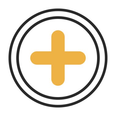 Artı işaret simgesi, vektör illüstrasyonu