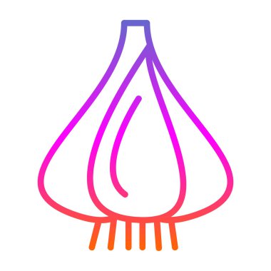  Sarımsak vektör simgesi, illüstrasyon 