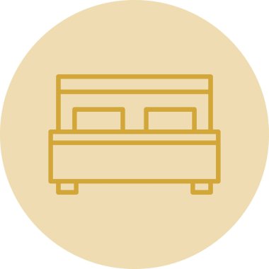 yatak ikonu vektör illüstrasyonu 
