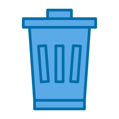 Çöp kutusu web simgesi. Vektör illüstrasyonu.