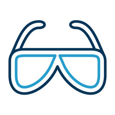 Gözlükler. Web simgesi basit illüstrasyon 