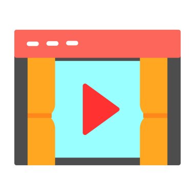 video çalma vektör simgesi