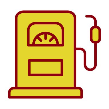 benzin istasyonu simgesi, vektör illüstrasyonu