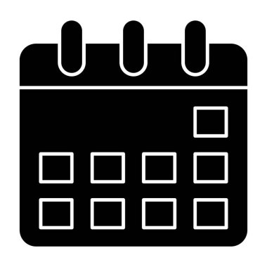 basit takvim simgesini, vektör çizim