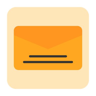 Basit harf zarfı simgesi, vektör illüstrasyonu