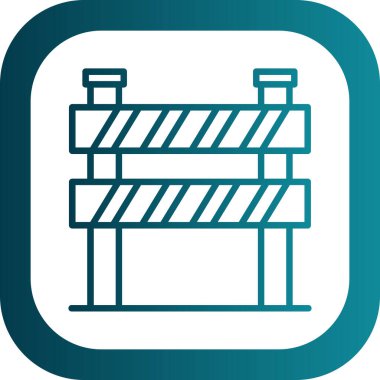 bariyer simgesi basit illüstrasyon