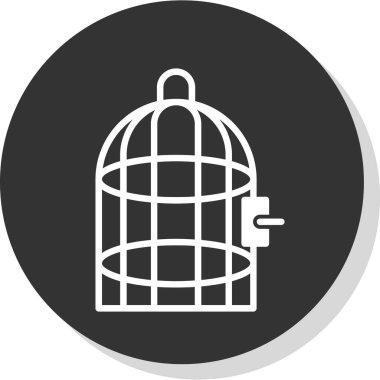 Kuş kafesi, ağ basit illüstrasyon