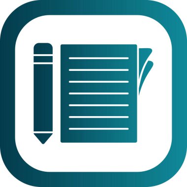 belge simgesi, vektör illüstrasyonu basit tasarım