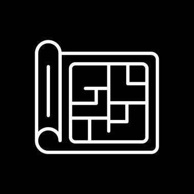 Şablon simgesi, vektör illüstrasyonu basit tasarım