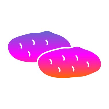 Patates. Web simgesi basit illüstrasyon 