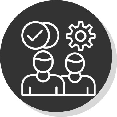 Takım çalışması web simgesi vektör çizimi