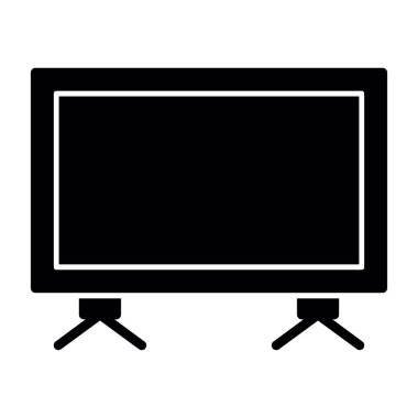 Televizyon ikonu. düz tasarım biçimi.