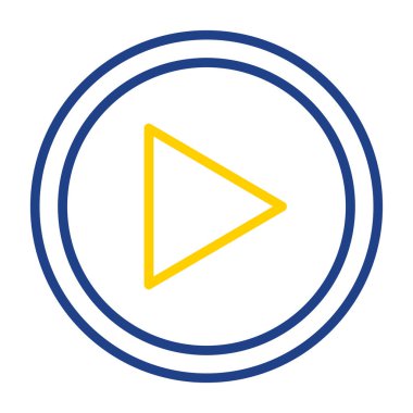 Çal düğmesi simgesi. vektör illüstrasyonu 