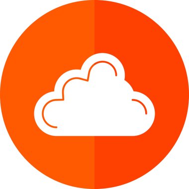 Basit Bulutlu hava simgesi, vektör illüstrasyonu