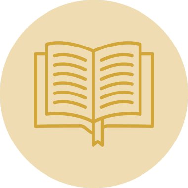 Kitap vektör simgesi, resimleme okunuyor