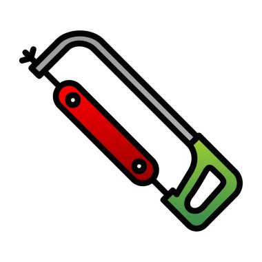 Düz Demir Testere aracı vektör illüstrasyonu