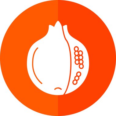 Nar meyve simgesinin vektör illüstrasyonu