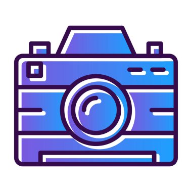 Fotoğraf makinası. Web simgesi basit illüstrasyon