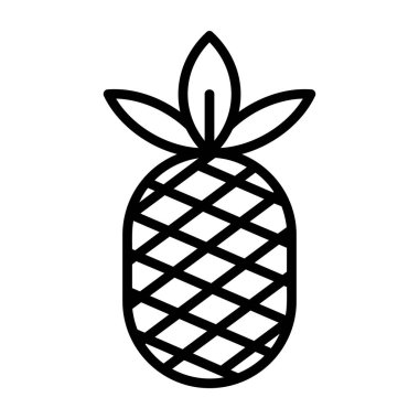 Ananas meyvesi ikonu. özet çizimi 