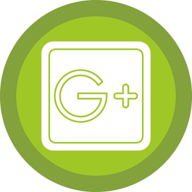 Google Plus web simgesi vektör çizimi