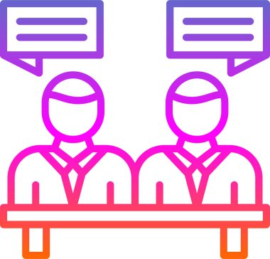 Web simgesi toplantı, illüstrasyon vektör