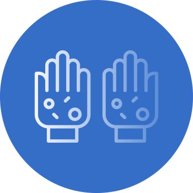 Kirli eller web simgesi, vektör illüstrasyonu