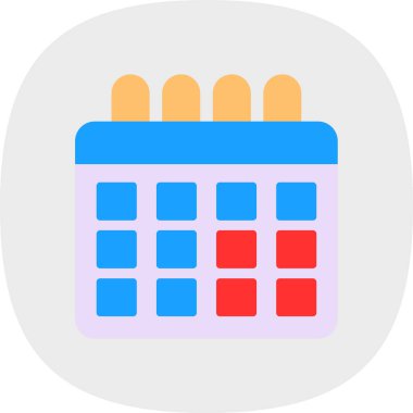 Takvim simgesi, vektör illüstrasyonu basit tasarım