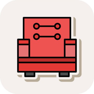 koltuk web simgesi, vektör çizim