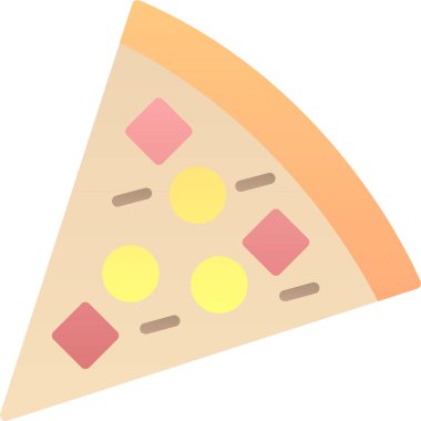 Pizza web simgesi, vektör çizim 
