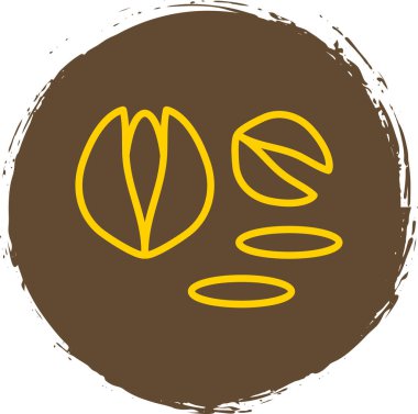 Pistachio web simgesi, vektör illüstrasyonu