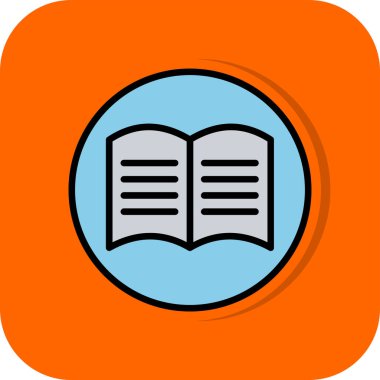 kitap simgesi, vektör illüstrasyonu basit tasarım