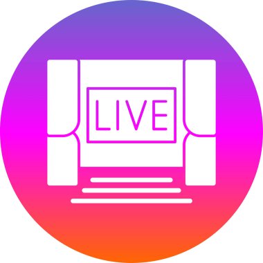 canlı yayın vektör gradyan simgesi