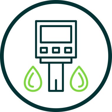 glucometer web simgesi, vektör illüstrasyonu