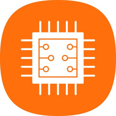 çip web simgesi, vektör illüstrasyonu