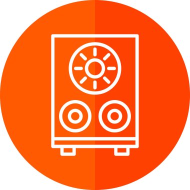 Hoparlör web simgesi, vektör illüstrasyonu