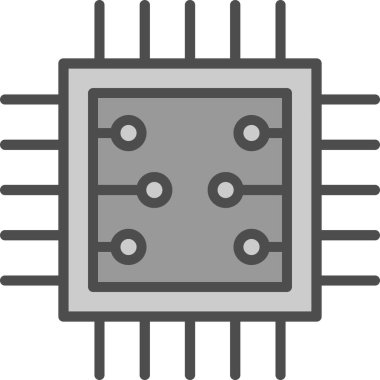 çip web simgesi, vektör illüstrasyonu