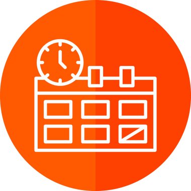 Zamanlama web simgesi, vektör illüstrasyonu 